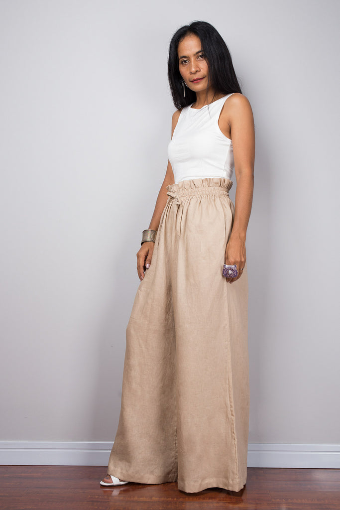Lucy Palazzo Set with long sleeve top, wide leg pants and side pockets –  LucyLilyBeauty